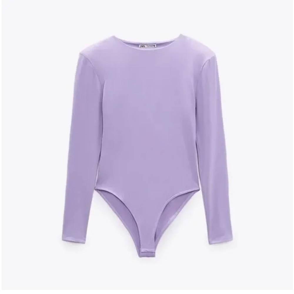 ZARA Cut Out Soft Bodysuit- Lavender- Small